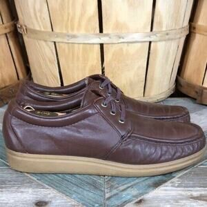 Red Wing Dunoon Vintage Brown Leather Moc Toe Oxfords Shoes Womens 10.5 Narrow